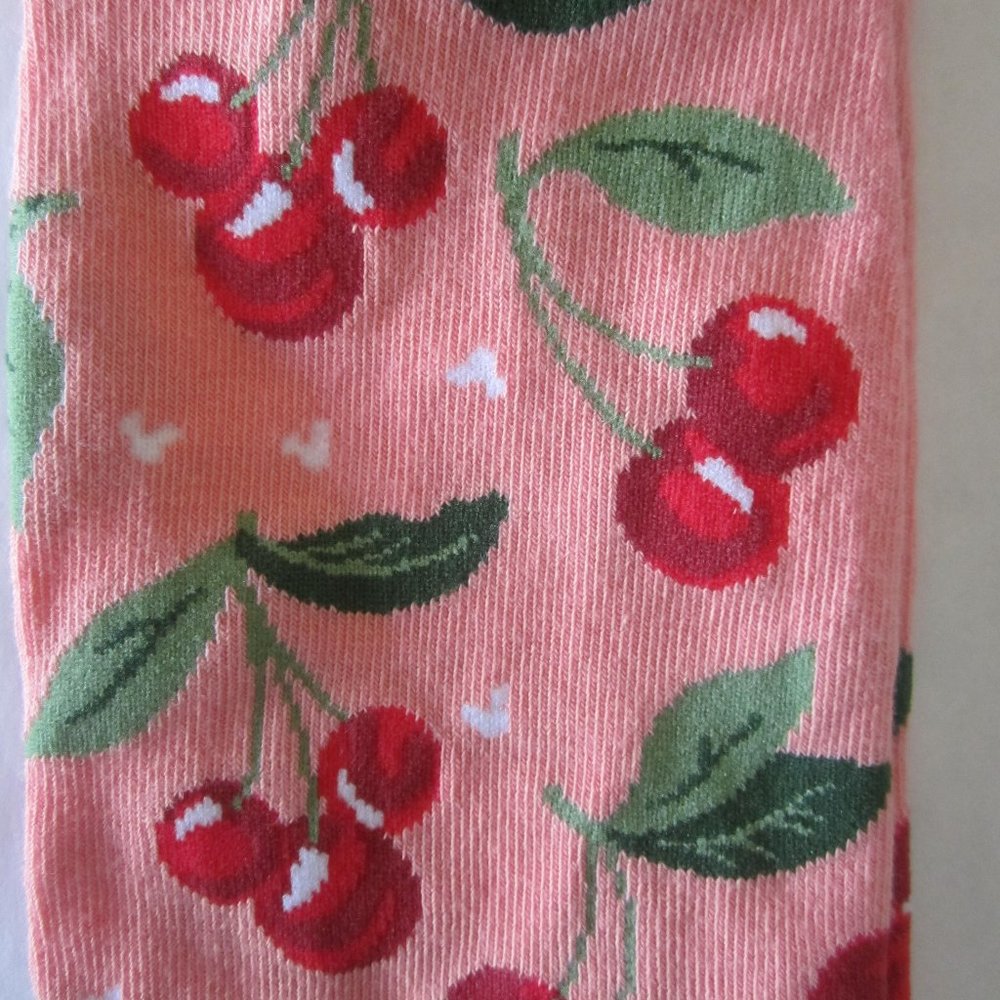 Disney Parks Mickey Cherry Cherries Socks Adult Size - Picture 3 of 4